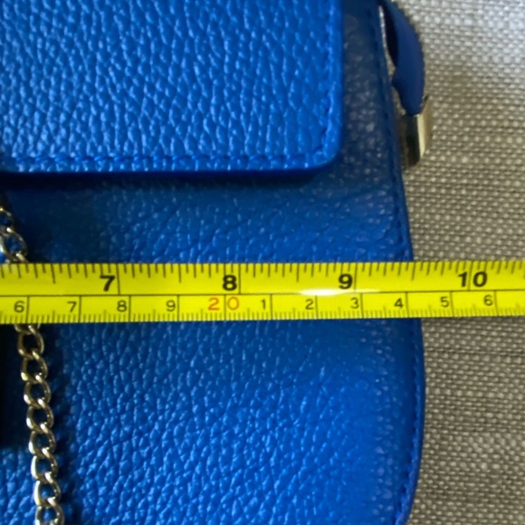 Borse In Pelle Italian Leather Cobalt Blue Small Carry Purse - Picture 13 of 15